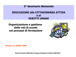 Organizzazione e gestione delle reti di scuole nei processi di