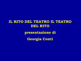 Teatro del rito e rito del teatro