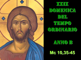 XXIX DOM TEMP ORD ANNO B - Rivista di pedagogia religiosa