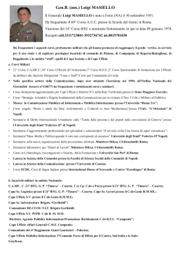 Curriculum Vitae dettagliato Masiello