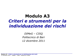Modulo A/3 - Politecnico di Bari