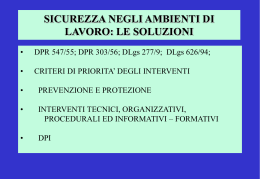 Sicurezza negli ambienti di lavoro: le soluzioni