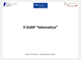 Il SUAP &ldquo;telematico&rdquo; - CCIAA di Pavia