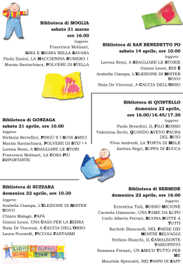 Biblioteca di SERMIDE domenica 22 aprile, ore 16.00