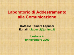 slides lezione 10 novembre 2009