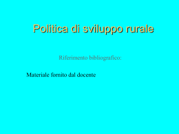 SVILUPPO RURALE