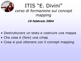 ITIS “E. Divini” corso di formazione sulle mappe concettuali