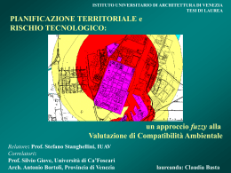 Tesi di laurea sulla Pianificazione territoriale e rischio tecnologico