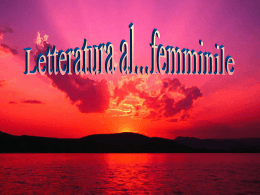 La letteratura al femminile