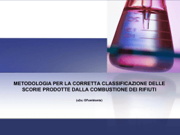 Metodologia per la corretta classificazione delle