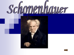 Schopenhauer - Appunti del prof. Armando