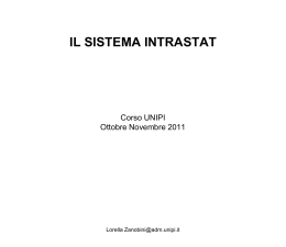 Il Sistema Intrastat - Università degli Studi di Pisa