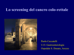 Lo screening del cancro colo-rettale