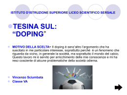 Il Doping - Vincenzo Sciumbata - 5A