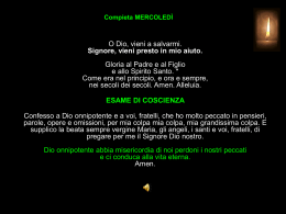 MERCOLED&Igrave; Compieta - Atma-o