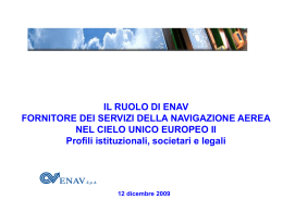 Il ruolo di ENAV nel cielo unico europeo II