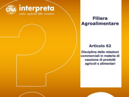 Contratti scritti nella filiera Alimentare