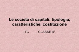 Le societ&agrave; di capitali: tipologia, caratteristiche, costituzione
