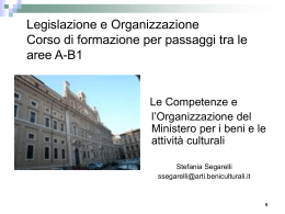 Organizzazione e competenze del Mibac (file formato ppt)