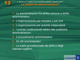 Le Pubbliche Amministrazioni - Dipartimento di Economia, Statistica