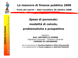 Le slides di Antonio Le Donne