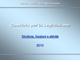 Comitato per la Legislazione - Consiglio Regionale della Toscana
