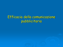 Valutazione dell`efficacia pubblicitaria