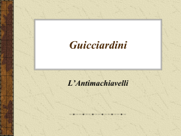 Guicciardini e Machiavelli