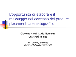 Il fenomeno del product placement cinematografico