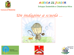 Diapositive Agenda 21 Junior Un`indagine a