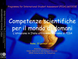 Relazione di Andreas Schleicher su PISA 2006