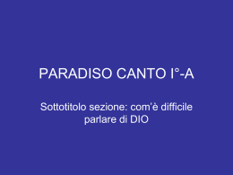 PARADISO CANTO I excessus