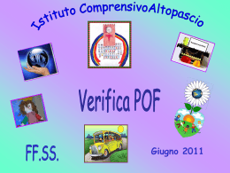 verifica p.o.f. ffss 2011