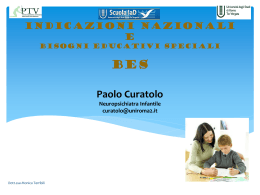 Indicazioni nazionali e Bisogni educativi speciali dott. Curatolo