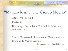 Mangio bene &hellip;&hellip;. Cresco Meglio