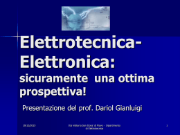 Elettrotecnica - Istituto Tecnico Industriale Statale "Vito Volterra"