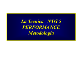 La tecnica NTG5 - Il progetto MVTP e la metodologia NTG© Newman