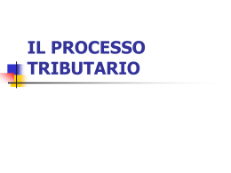 Il processo tributario - Università degli Studi di Foggia