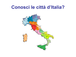 Conosci le città d`Italia?