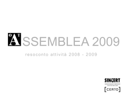 Presentaz. Attivit&agrave; - Ordine Architetti Torino