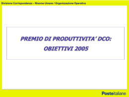 01/07 produttivita` 2005 dco