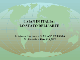 I SIAN in Italia: lo stato dell`arte