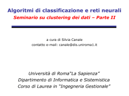 cluster - Dipartimento di Informatica e Sistemistica