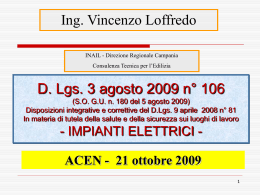 Ing. Loffredo DLgs106_09 Elettrico ACEN
