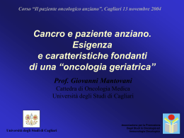 Oncologia Geriatrica  - Università degli studi di Cagliari.