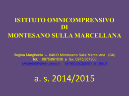 Lavoro Gruppo H 2015/2016 - Istituto Comprensivo di Montesano S/M