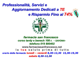 Diapositiva 1 - Farmacia San Francesco
