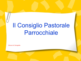Il Consiglio Pastorale Parrocchiale