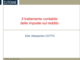Il trattamento contabile delle imposte sul reddito