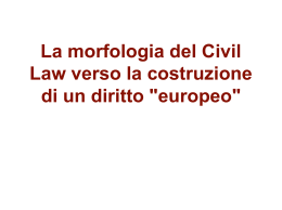 La morfologia del Civil Law verso la costruzione di un